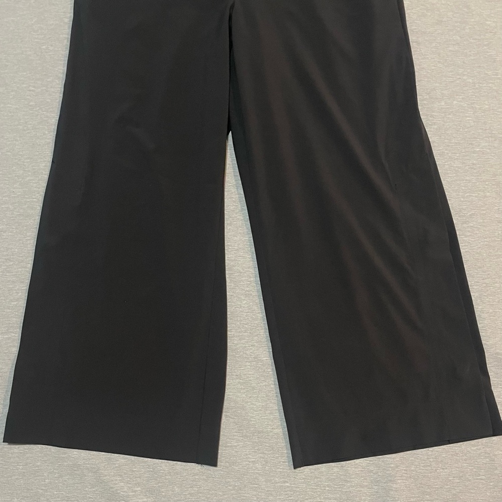 Athleta Tribeca Crop Pants Black Size 6 Wide Leg Travel Workwear Stretch - Picture 6 of 15